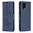 Leather Case Stands Butterfly Flip Cover Holder B01F for Samsung Galaxy M12 Blue