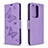 Leather Case Stands Butterfly Flip Cover Holder B01F for Samsung Galaxy S20 Plus 5G Clove Purple