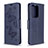 Leather Case Stands Butterfly Flip Cover Holder B01F for Samsung Galaxy S20 Plus Blue
