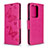 Leather Case Stands Butterfly Flip Cover Holder B01F for Samsung Galaxy S20 Plus Hot Pink