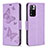 Leather Case Stands Butterfly Flip Cover Holder B01F for Xiaomi Mi 11i 5G (2022) Clove Purple