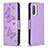 Leather Case Stands Butterfly Flip Cover Holder B01F for Xiaomi Mi 11i 5G Clove Purple