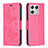 Leather Case Stands Butterfly Flip Cover Holder B01F for Xiaomi Mi 13 Pro 5G Hot Pink