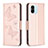 Leather Case Stands Butterfly Flip Cover Holder B01F for Xiaomi Poco C51