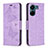 Leather Case Stands Butterfly Flip Cover Holder B01F for Xiaomi Poco C65 Clove Purple