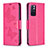 Leather Case Stands Butterfly Flip Cover Holder B01F for Xiaomi Poco M4 Pro 5G Hot Pink