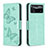 Leather Case Stands Butterfly Flip Cover Holder B01F for Xiaomi Poco X4 Pro 5G Green