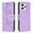 Leather Case Stands Butterfly Flip Cover Holder B01F for Xiaomi Redmi 12 4G Clove Purple