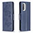 Leather Case Stands Butterfly Flip Cover Holder B01F for Xiaomi Redmi K40 5G Blue