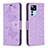 Leather Case Stands Butterfly Flip Cover Holder B01F for Xiaomi Redmi K50 Ultra 5G Clove Purple