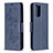 Leather Case Stands Butterfly Flip Cover Holder B01F for Xiaomi Redmi Note 10 Pro 4G Blue