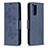 Leather Case Stands Butterfly Flip Cover Holder B01F for Xiaomi Redmi Note 10 Pro Max Blue