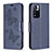 Leather Case Stands Butterfly Flip Cover Holder B01F for Xiaomi Redmi Note 11 Pro+ Plus 5G Blue