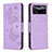 Leather Case Stands Butterfly Flip Cover Holder B01F for Xiaomi Redmi Note 11E Pro 5G Clove Purple