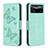 Leather Case Stands Butterfly Flip Cover Holder B01F for Xiaomi Redmi Note 11E Pro 5G Green