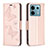 Leather Case Stands Butterfly Flip Cover Holder B01F for Xiaomi Redmi Note 13 Pro 5G