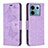 Leather Case Stands Butterfly Flip Cover Holder B01F for Xiaomi Redmi Note 13 Pro 5G Clove Purple