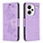 Leather Case Stands Butterfly Flip Cover Holder B01F for Xiaomi Redmi Note 13 Pro+ Plus 5G Clove Purple