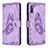 Leather Case Stands Butterfly Flip Cover Holder B02F for Samsung Galaxy A11 Clove Purple