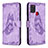 Leather Case Stands Butterfly Flip Cover Holder B02F for Samsung Galaxy A21s