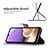 Leather Case Stands Butterfly Flip Cover Holder B02F for Samsung Galaxy A32 4G