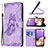 Leather Case Stands Butterfly Flip Cover Holder B02F for Samsung Galaxy A32 5G