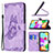 Leather Case Stands Butterfly Flip Cover Holder B02F for Samsung Galaxy A41