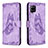 Leather Case Stands Butterfly Flip Cover Holder B02F for Samsung Galaxy A42 5G Clove Purple