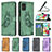 Leather Case Stands Butterfly Flip Cover Holder B02F for Samsung Galaxy A71 4G A715