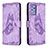 Leather Case Stands Butterfly Flip Cover Holder B02F for Samsung Galaxy A72 5G Clove Purple