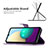 Leather Case Stands Butterfly Flip Cover Holder B02F for Samsung Galaxy M02