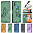 Leather Case Stands Butterfly Flip Cover Holder B02F for Samsung Galaxy M11