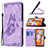 Leather Case Stands Butterfly Flip Cover Holder B02F for Samsung Galaxy M11
