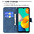 Leather Case Stands Butterfly Flip Cover Holder B02F for Samsung Galaxy M32 4G