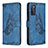 Leather Case Stands Butterfly Flip Cover Holder B02F for Samsung Galaxy S20 Lite 5G