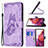 Leather Case Stands Butterfly Flip Cover Holder B02F for Samsung Galaxy S20 Lite 5G