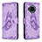 Leather Case Stands Butterfly Flip Cover Holder B02F for Xiaomi Mi 10i 5G Clove Purple