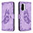 Leather Case Stands Butterfly Flip Cover Holder B02F for Xiaomi Mi 11i 5G Clove Purple