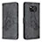 Leather Case Stands Butterfly Flip Cover Holder B02F for Xiaomi Poco X3 NFC Black