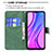 Leather Case Stands Butterfly Flip Cover Holder B02F for Xiaomi Redmi 9