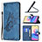 Leather Case Stands Butterfly Flip Cover Holder B02F for Xiaomi Redmi Note 10T 5G