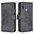 Leather Case Stands Butterfly Flip Cover Holder B03F for Samsung Galaxy A11 Black