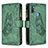 Leather Case Stands Butterfly Flip Cover Holder B03F for Samsung Galaxy A11 Green