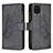 Leather Case Stands Butterfly Flip Cover Holder B03F for Samsung Galaxy A12 Black