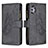 Leather Case Stands Butterfly Flip Cover Holder B03F for Samsung Galaxy A32 4G Black