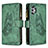 Leather Case Stands Butterfly Flip Cover Holder B03F for Samsung Galaxy A32 4G Green