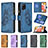 Leather Case Stands Butterfly Flip Cover Holder B03F for Samsung Galaxy A42 5G