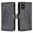 Leather Case Stands Butterfly Flip Cover Holder B03F for Samsung Galaxy A71 4G A715 Black