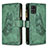 Leather Case Stands Butterfly Flip Cover Holder B03F for Samsung Galaxy A71 4G A715 Green