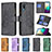 Leather Case Stands Butterfly Flip Cover Holder B03F for Samsung Galaxy M02